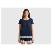 Benetton, Short Sleeve T-shirts With Lace