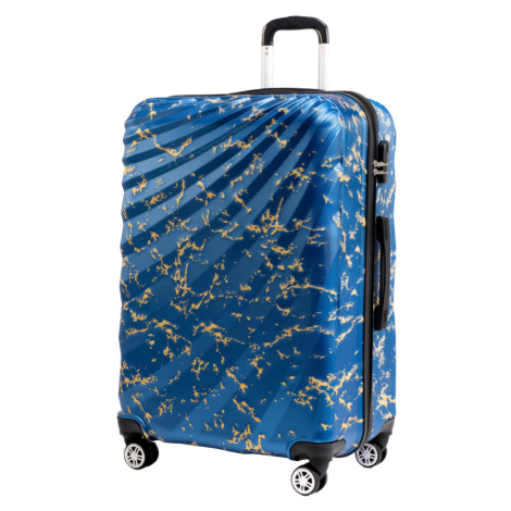 Střední univerzální cestovní kufr ROWEX Pulse žíhaný Barva: Modrá žíhaná