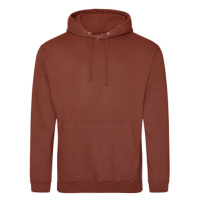 Just Hoods Unisex mikina s kapucí JH001 Red Rust