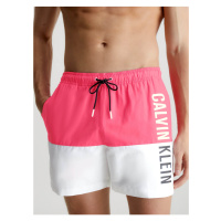 Bílo-růžové pánské plavky Calvin Klein Underwear Intense Power-Medium Draws - Pánské