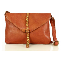 Dámská kožená crossbody kabelka Mazzini M150 camel