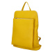 Prostorný dámský kožený batoh Jean, žlutý