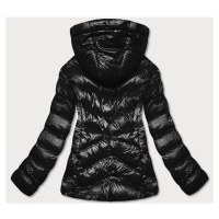 Krátká černá dámská zimní bunda (23066-392)