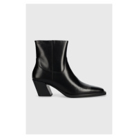 Kožené kotníkové boty Vagabond Shoemakers ALINA dámské, černá barva, na podpatku, 5621.001.20