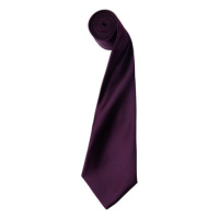Premier Workwear Pánská saténová kravata PR750 Aubergine -ca. Pantone 5115