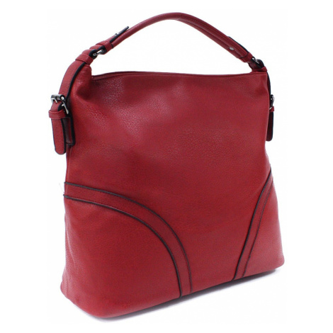 Červená zipová dámská prostorná kabelka Jessa Zormax (PL)