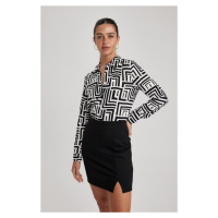 DEFACTO Regular Fit Long Sleeve Patterned Shirt