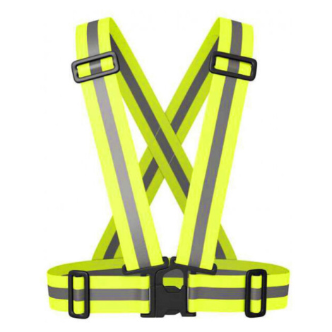 Runto X05 Elastická sportovní reflexní vesta s nastavitelnými popruhy, reflexní neon, velikost