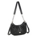 Black LUIGISANTO handbag with a detachable strap