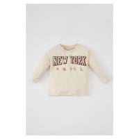 DEFACTO Baby Boy Crew Neck Printed Long Sleeve T-Shirt