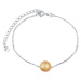 JwL Luxury Pearls Stříbrný náramek se zlatou perlou z jižního Pacifiku JL0728