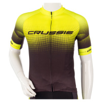 Cyklistický dres s krátkým rukávem Crussis CSW-056 černá-fluo žlutá