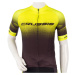 Cyklistický dres s krátkým rukávem Crussis CSW-056 černá-fluo žlutá