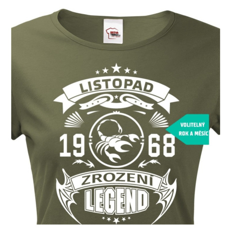 Dámské narozeninové tričko Zrození legendy - Heureka recenze 98 % BezvaTriko