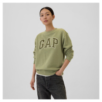 Mikina GAP Logo Crew Olive Cord