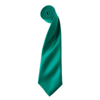 Premier Workwear Pánská saténová kravata PR750 Emerald -ca. Pantone 341