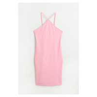 H & M - Bavlněné šaty - růžová