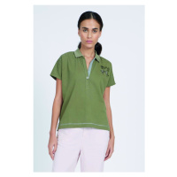 Polokošile la martina woman polo s/s piquet stretch zelená