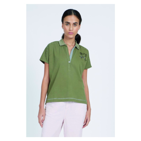 Polokošile la martina woman polo s/s piquet stretch zelená