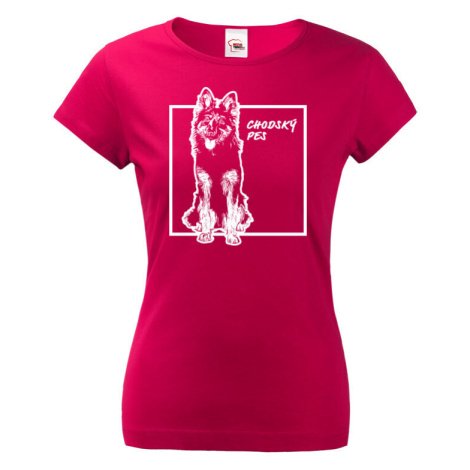 Dámské tričko pro milovníky zvířat - Chodský pes BezvaTriko