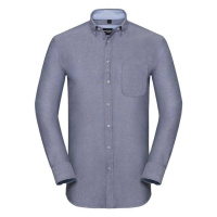 Navy blue men's long sleeve shirt Russell