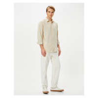 Koton Basic Shirt Classic Collar Buttoned Long Sleeve Cotton