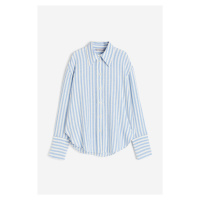H & M - Objemná košile z lněné směsi - bílá