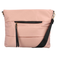 Trendová dámská látková crossbody Rosa, růžová