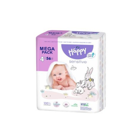 Bella Baby Happy Čistící ubrousky s aloe vera mega pack 4x56 ks
