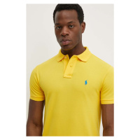 Bavlněné polo tričko Polo Ralph Lauren žlutá barva, 710795080