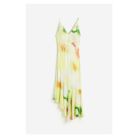 H & M - Šaty slip dress's asymetrickým lemem - žlutá