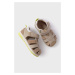 Dětské kožené sandály Mayoral béžová barva