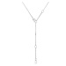 Gaura Pearls Stříbrný náhrdelník se sladkovodní perlou a zirkony - stříbro 925/1000 SK22527N 52 
