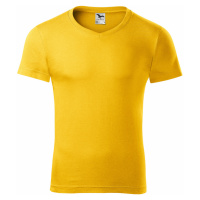 Malfini Slim fit V-NECK Pánské triko 146 žlutá