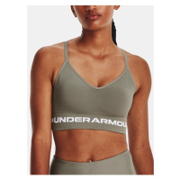 Khaki sportovní podprsenka Under Armour UA Seamless Low Long Bra