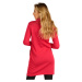 Litex Dámské mikinové šaty 7C075 červená