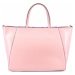 Moderní Shopper dámská kožená kabelka Arteddy - růžová pudrová