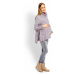 Růžovo-modrý těhotenský pulovr 60002C