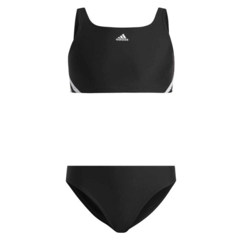 adidas 3-STRIPES Dívčí dvoudílné plavky, černá, velikost