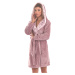 Dámský župan Flora s kapucí 4856 krátký mauve mist - Vestis