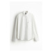 H & M - Oversized bavlněná košile - bílá