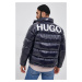 Péřová bunda Hugo pánská, tmavomodrá barva, zimní