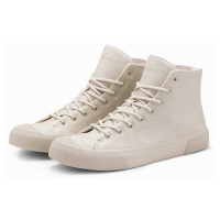 Ombre Men's high-top sneakers shoes with rubber toe - cream