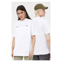 Bavlněné tričko Preach bílá barva