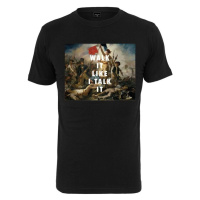 Mister Tee Pánské tričko s potiskem Battle černé Černá