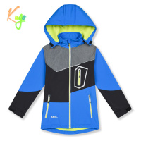 Chlapecká softshellová bunda, zateplená KUGO HK5605, modrá / černá / šedá Barva: Modrá