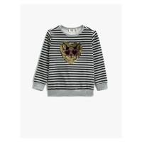 Koton Sequin Embroidered Two-Way Sweatshirt