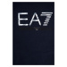 Dětská mikina EA7 Emporio Armani tmavomodrá barva, s kapucí, s potiskem
