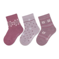 Sterntaler Dětské ponožky 3-pack Norwegian pink