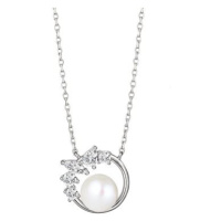 Preciosa Stříbrný náhrdelník Innocence s říční perlou a kubickou zirkonií Preciosa